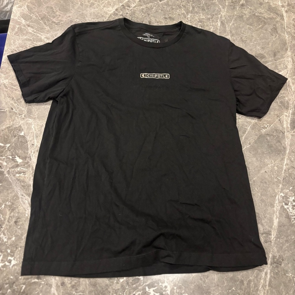 Loomstate x Chipotle Organic Cotton Graphic T-Shirt Black Unisex Medium Ethical